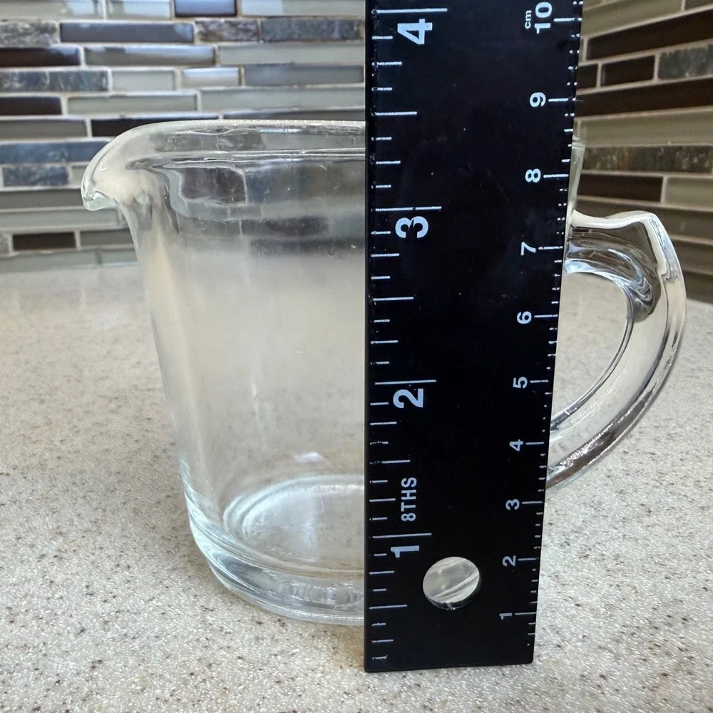Vintage Pyrex #508 Clear Glass Measuring Cup D-Handle w/ spout 8oz Retro Kitchen
